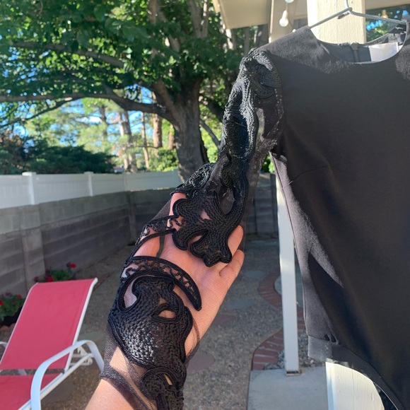 Misha black leotard with lace sleeves size 2 - Picture 8 of 16